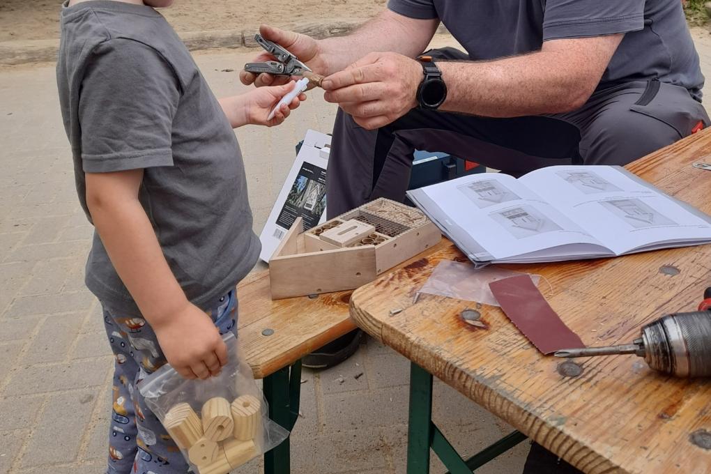 Insektenhotel bauen mit Papa